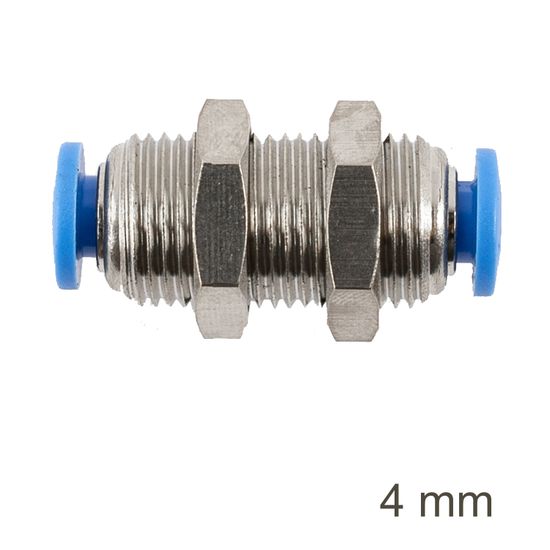 AIRCRAFT Metal Bulkhead Str. Connector 4mm